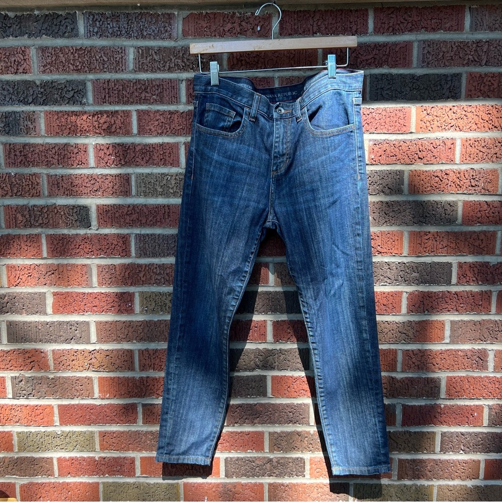 Banana Republic Dark Blue Boyfriend Dark Washed Denim Jeans